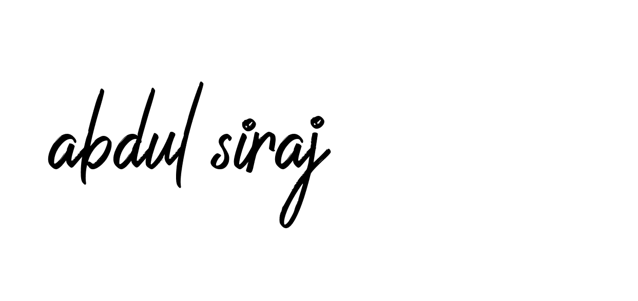 Signature of abdul-siraj