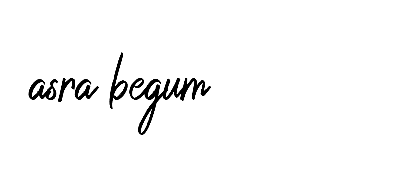 Signature of asra-begum