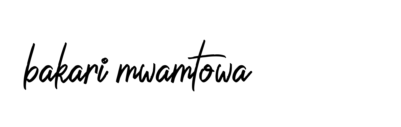 Signature of bakari-mwamtowa