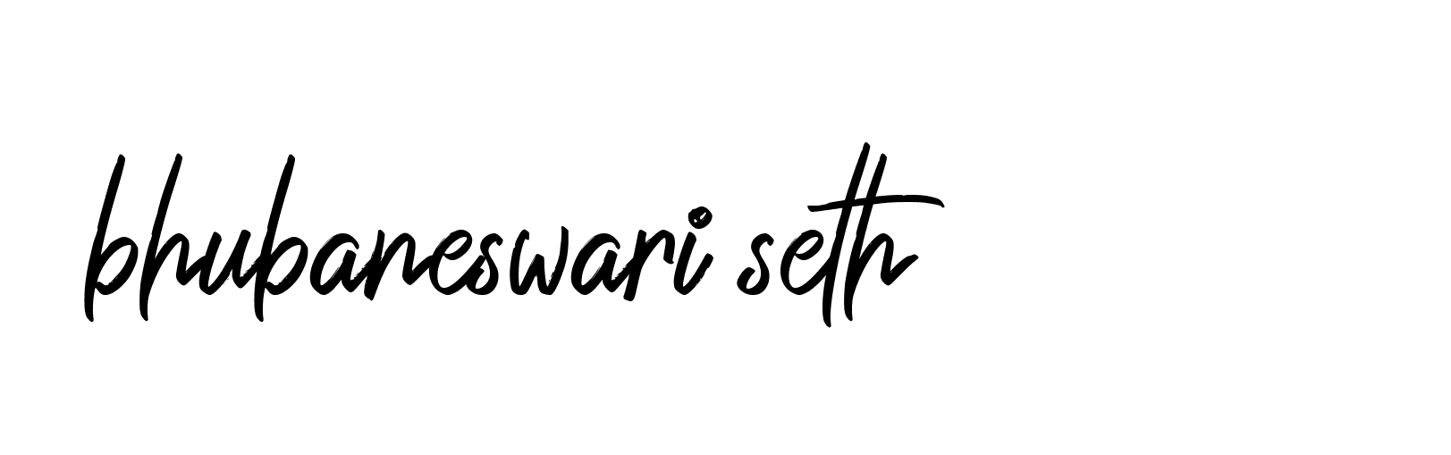 Signature of bhubaneswari-seth