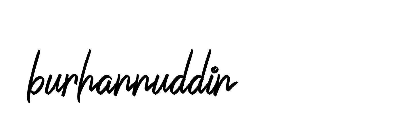 Signature of burhannuddin