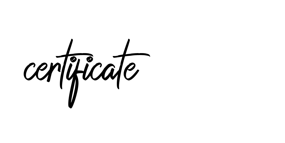 Signature of certificate