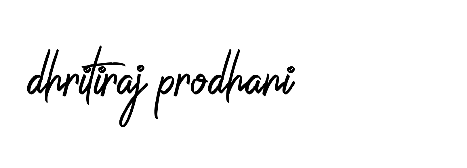 Signature of dhritiraj-prodhani