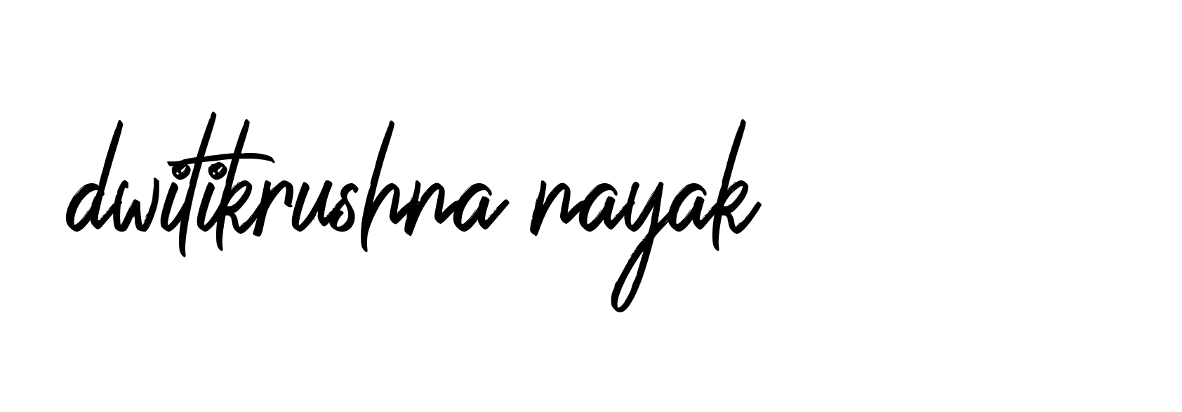 Signature of dwitikrushna-nayak