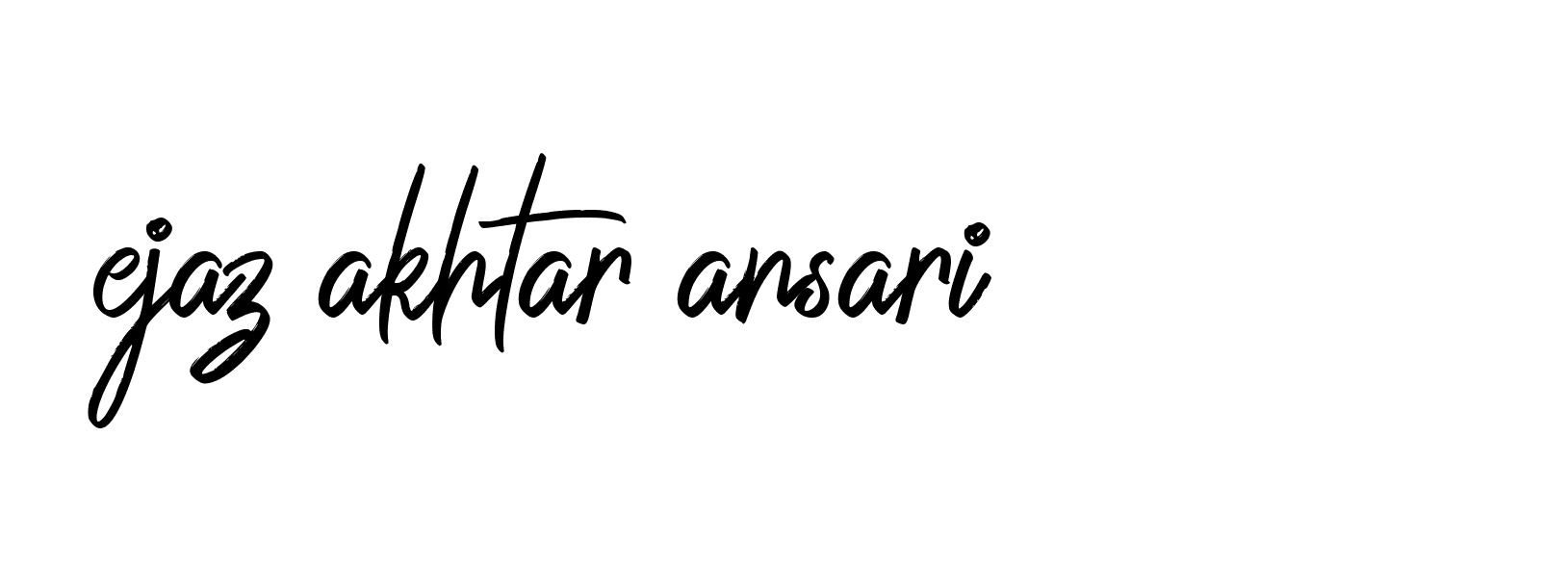 Signature of ejaz-akhtar-ansari