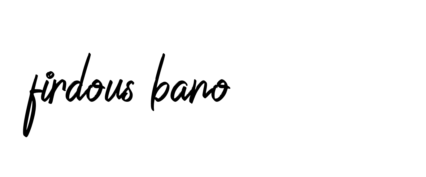 Signature of firdous-bano