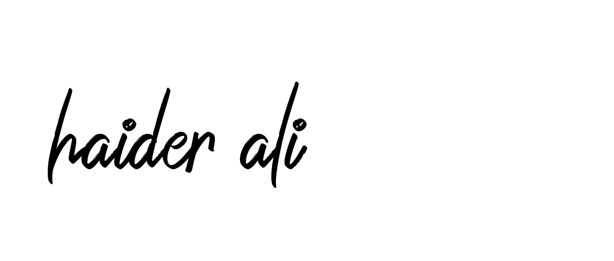 Signature of haider-ali