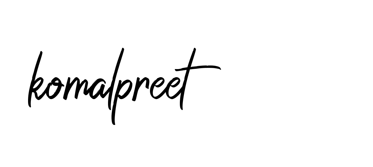 Signature of komalpreet