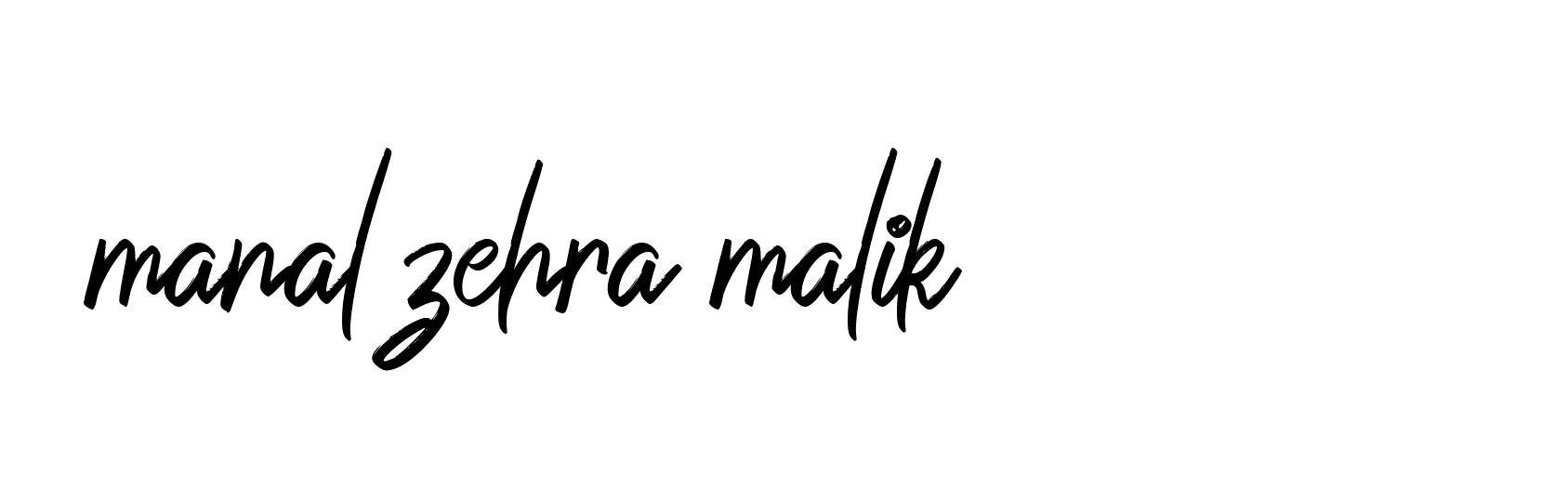 Signature of manal-zehra-malik-