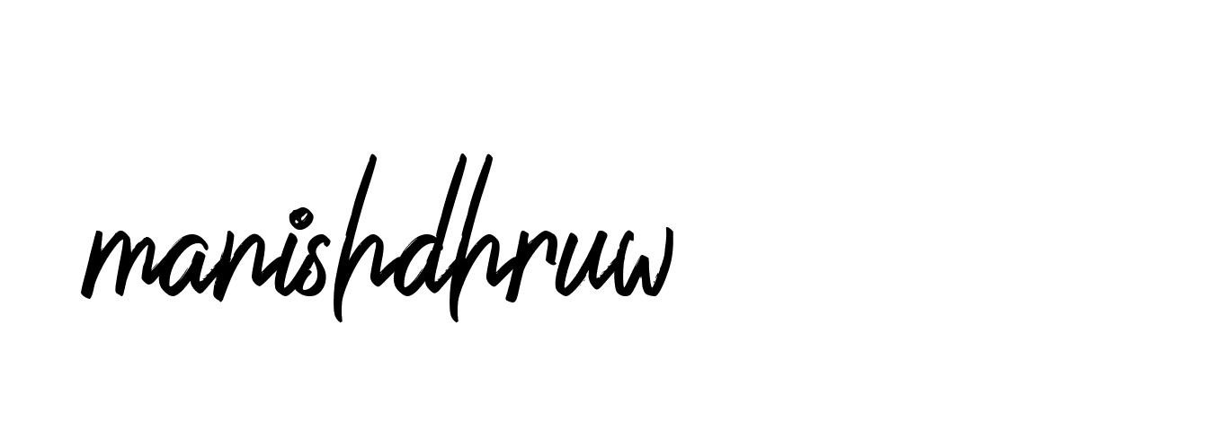 Signature of manishdhruw