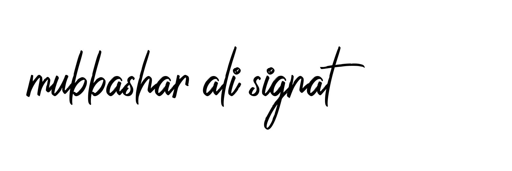 Signature of mubbashar-ali-signat