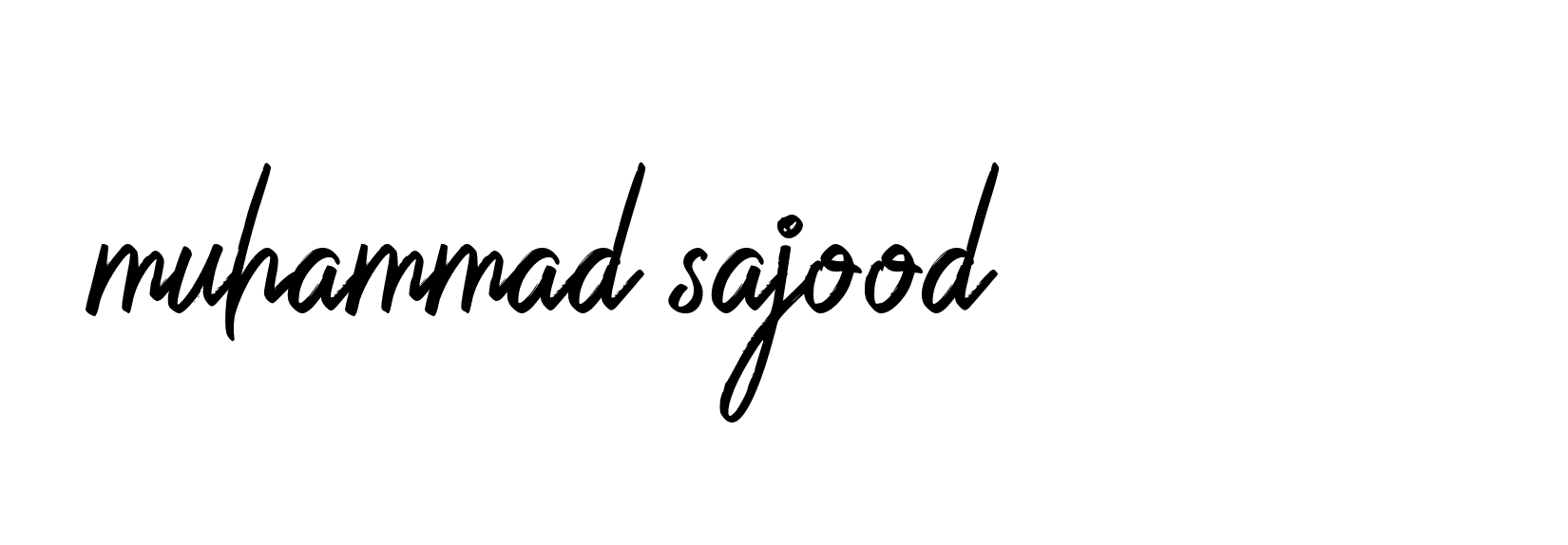 Signature of muhammad-sajood