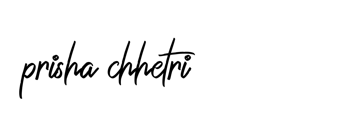 Signature of prisha-chhetri