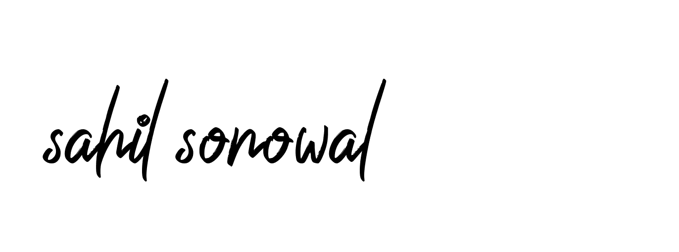 Signature of sahil-sonowal