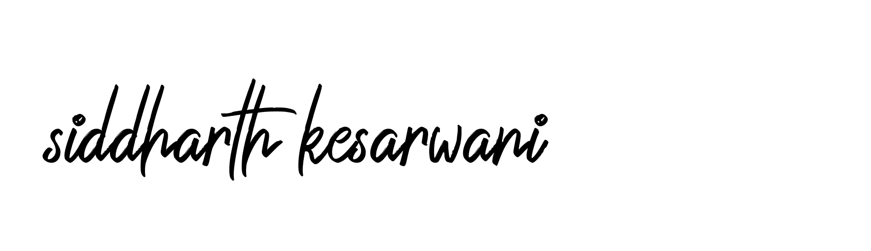 Signature of siddharth-kesarwani-