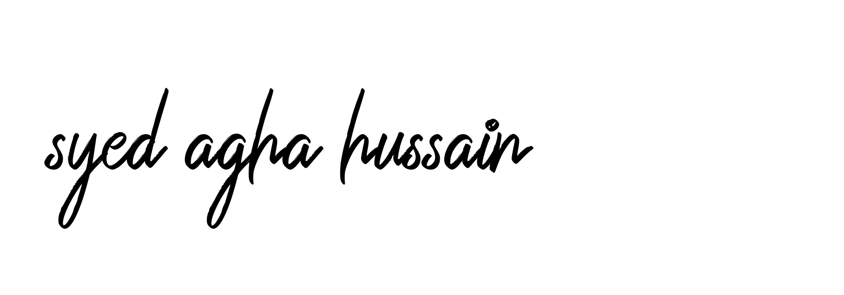 Signature of syed-agha-hussain