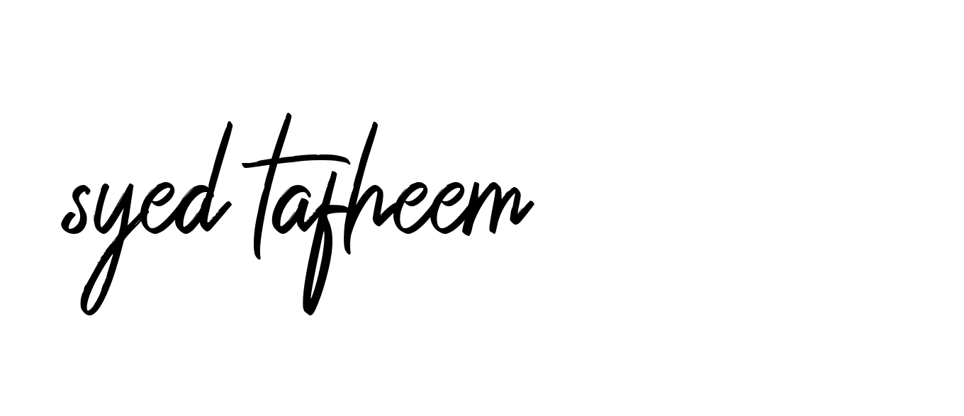 Signature of syed-tafheem