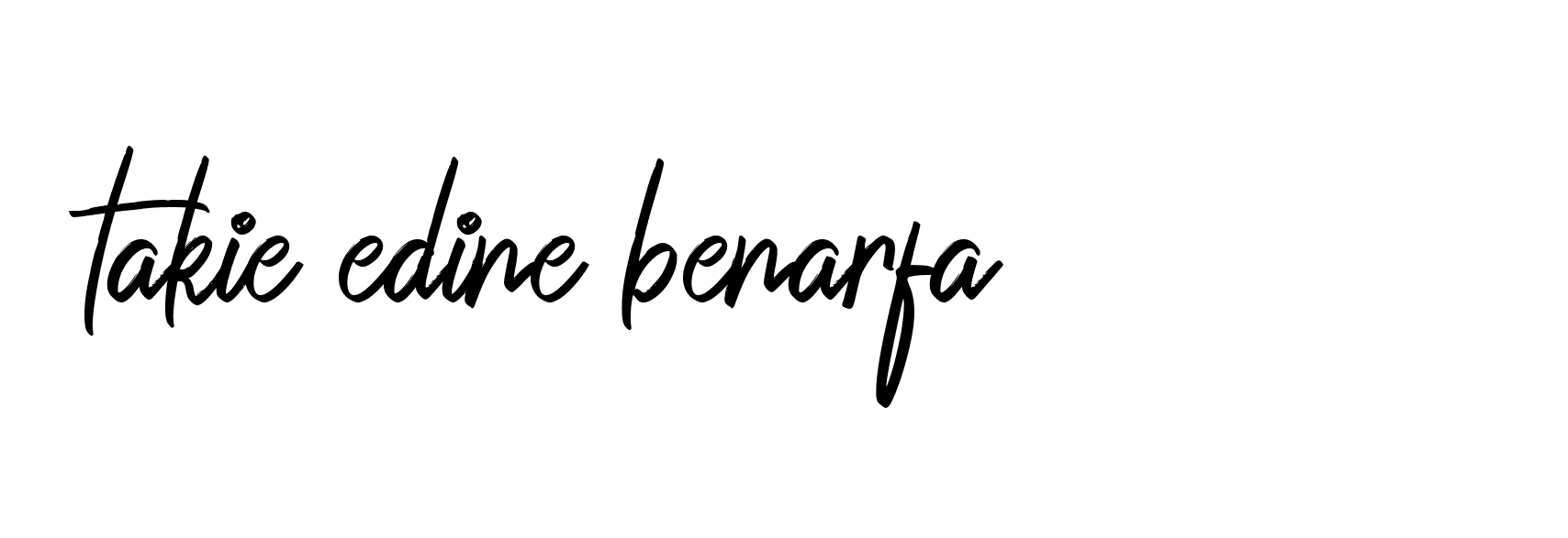 Signature of takie-edine-benarfa