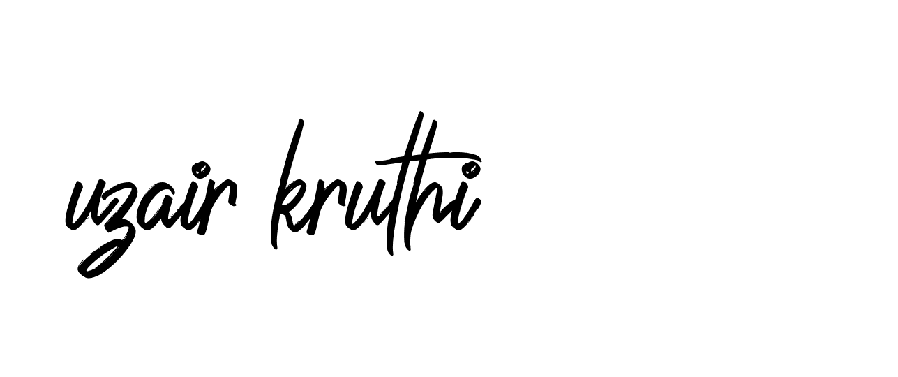 Signature of uzair-kruthi