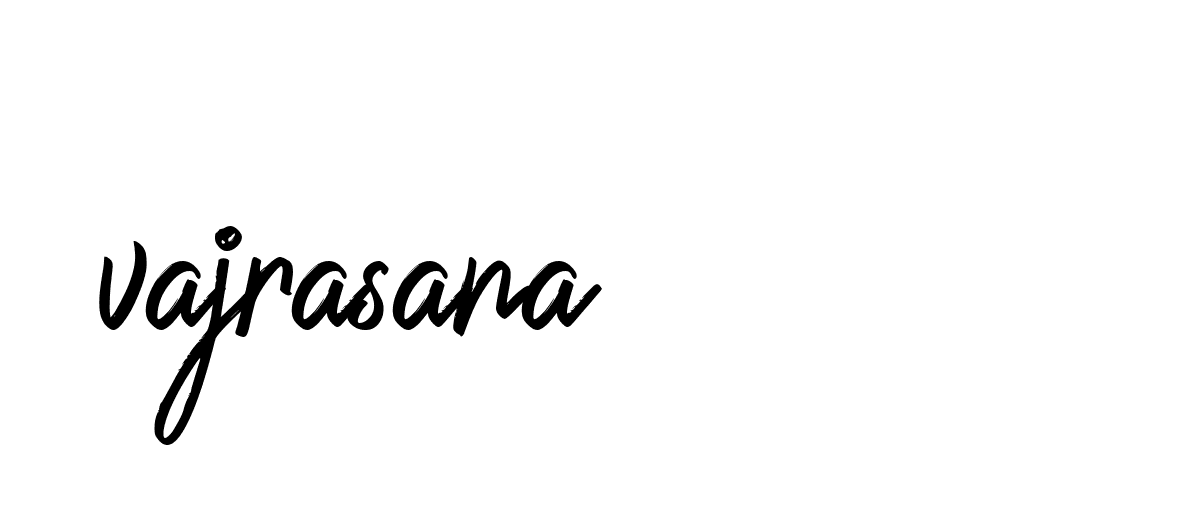 Signature of vajrasana