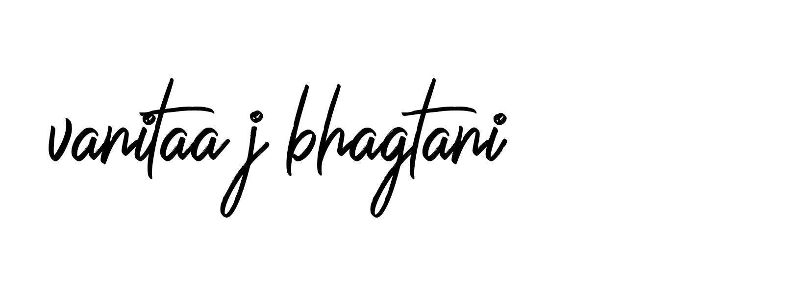 Signature of vanitaa-j-bhagtani