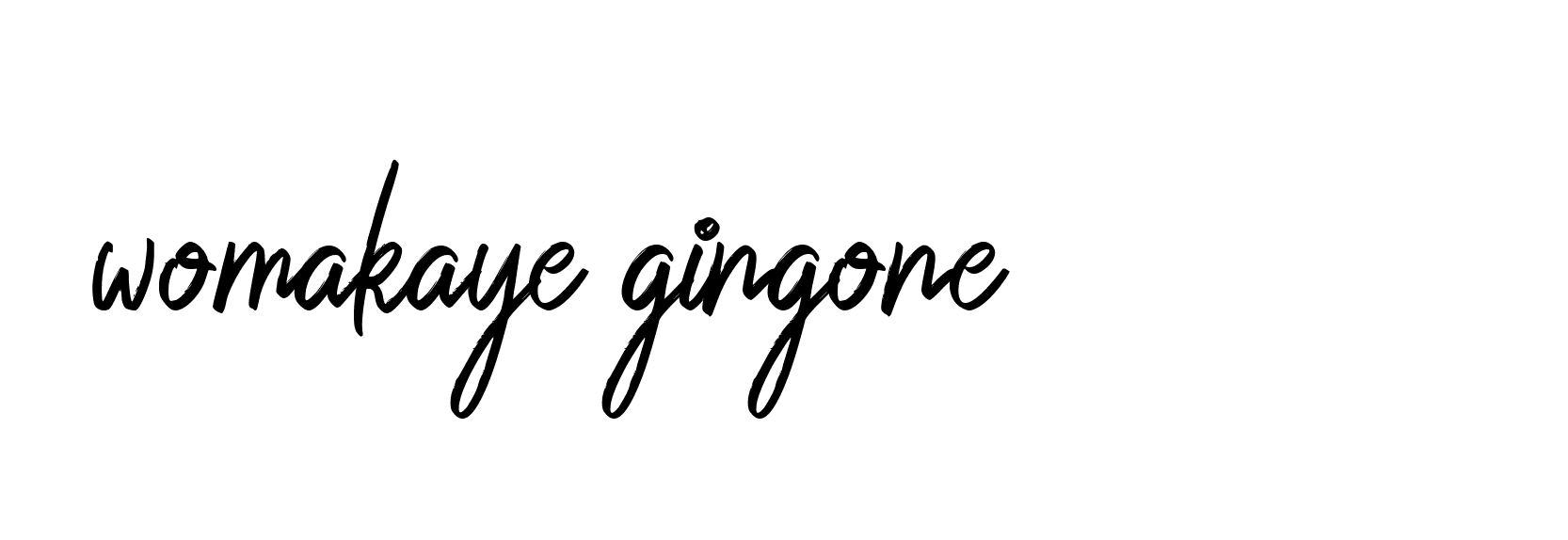 Signature of womakaye-gingone