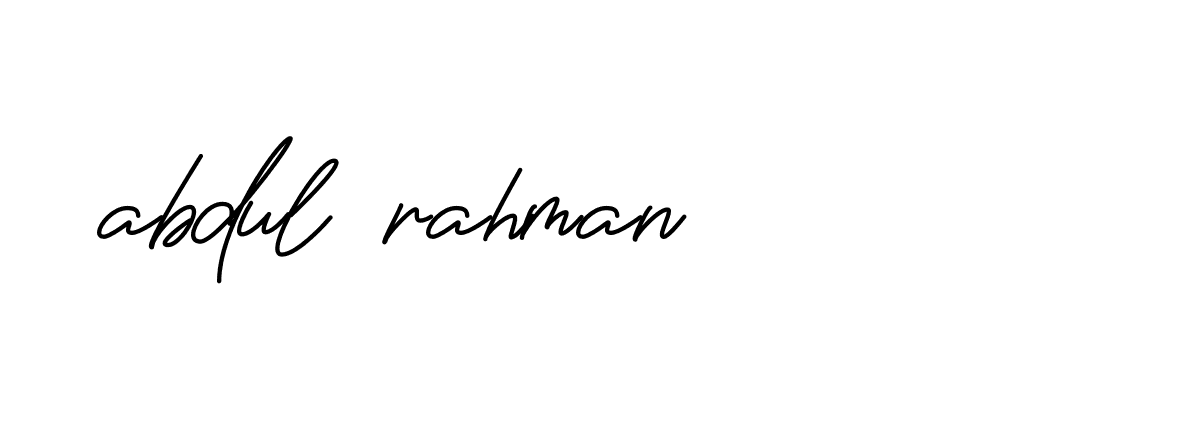 Signature of abdul-rahman