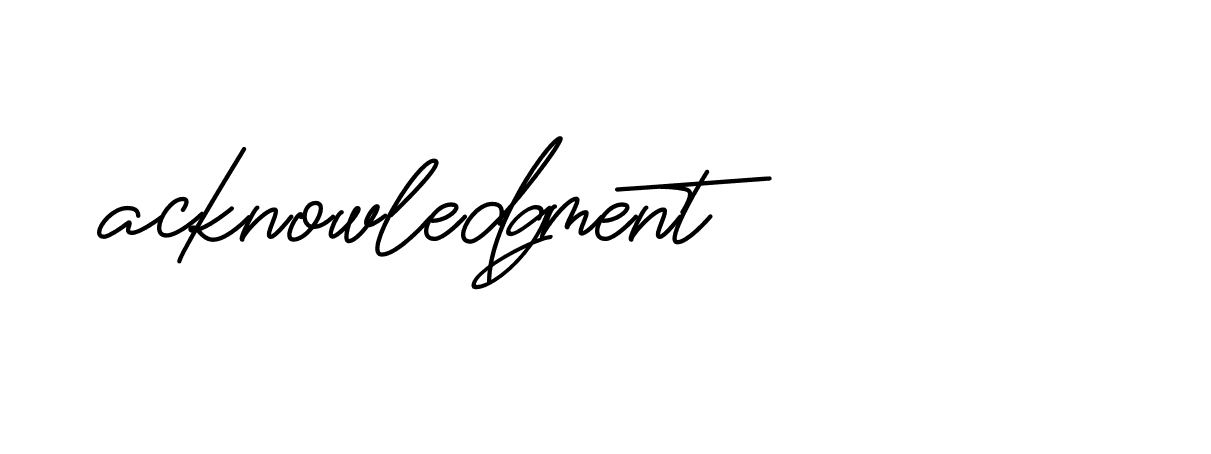 Signature of acknowledgment