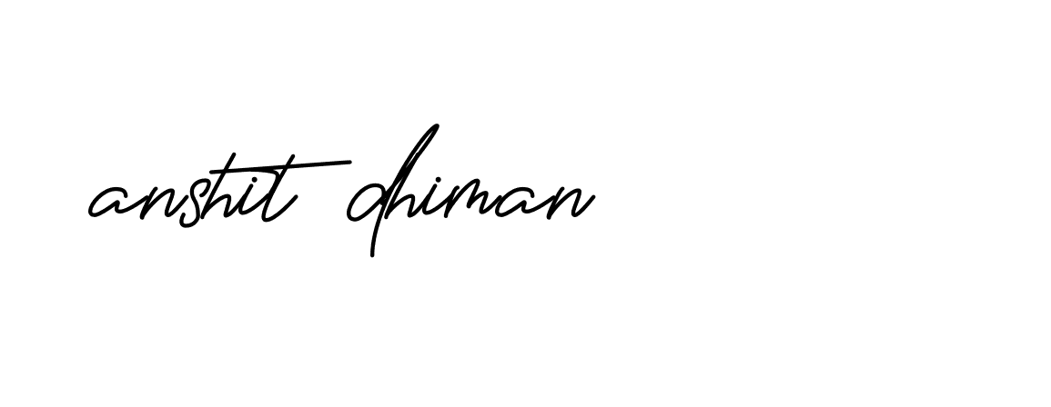 Signature of anshit-dhiman