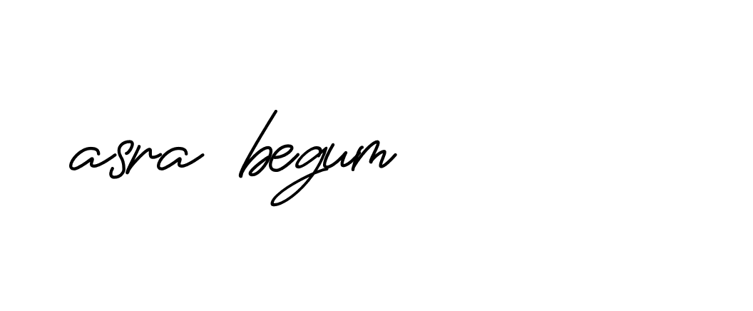 Signature of asra-begum