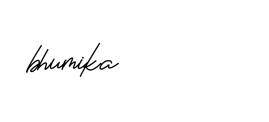 Signature of bhumika