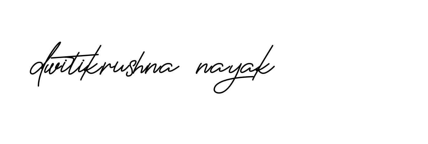 Signature of dwitikrushna-nayak