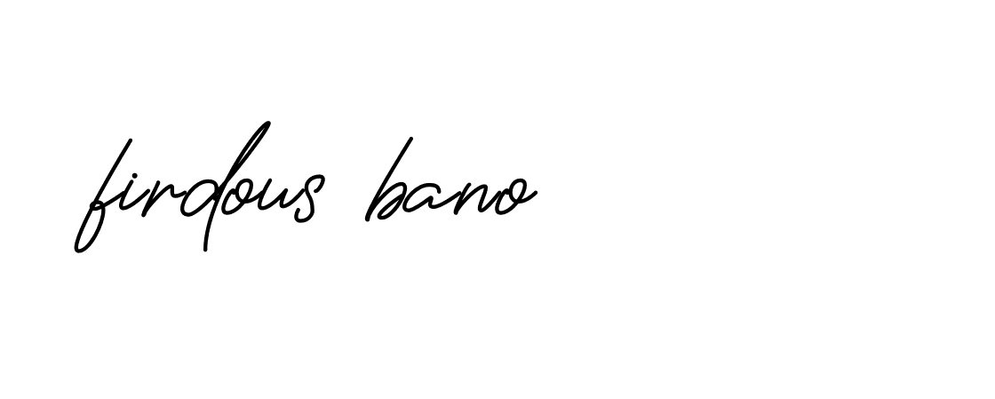 Signature of firdous-bano