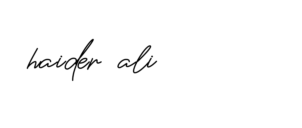 Signature of haider-ali