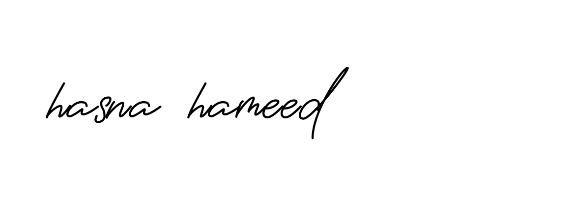 Signature of hasna-hameed