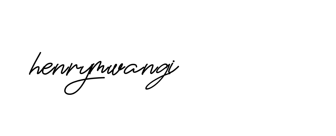 Signature of henrymwangi