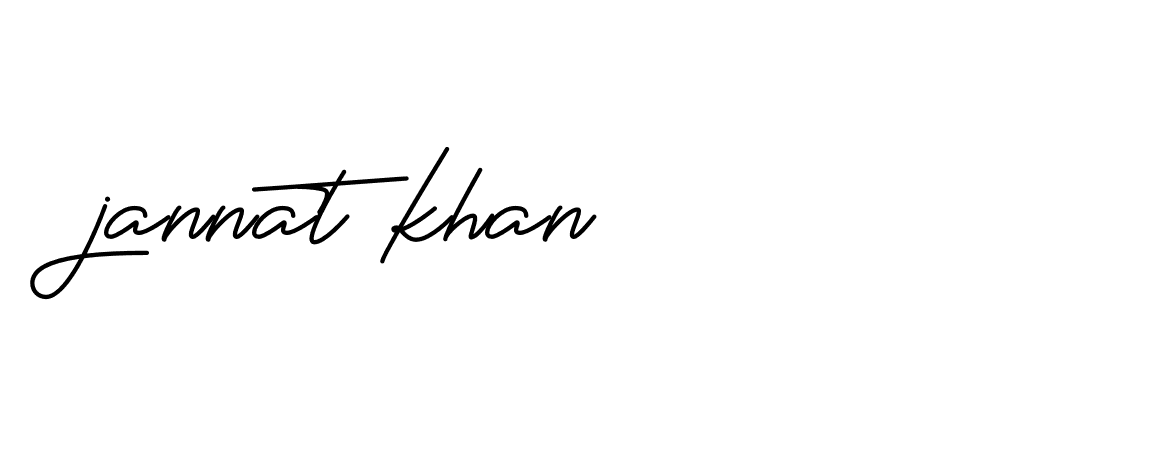 Signature of jannat-khan