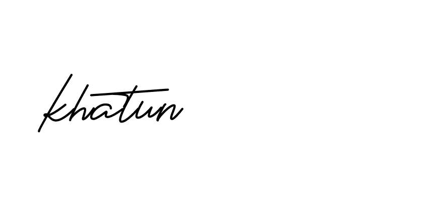 Signature of khatun