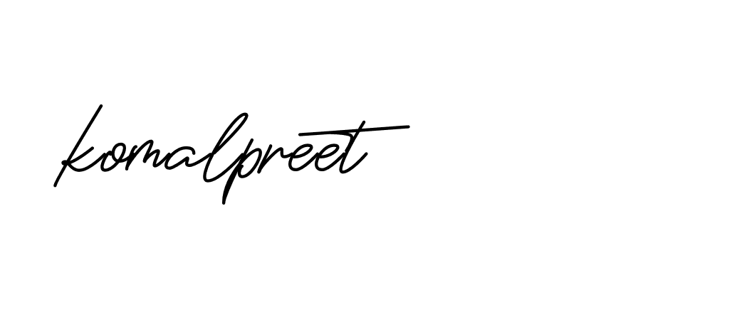 Signature of komalpreet