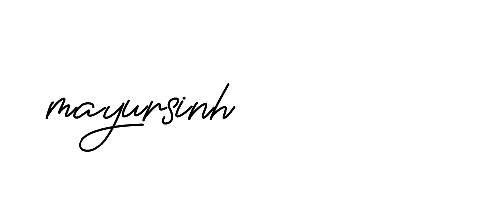 Signature of mayursinh