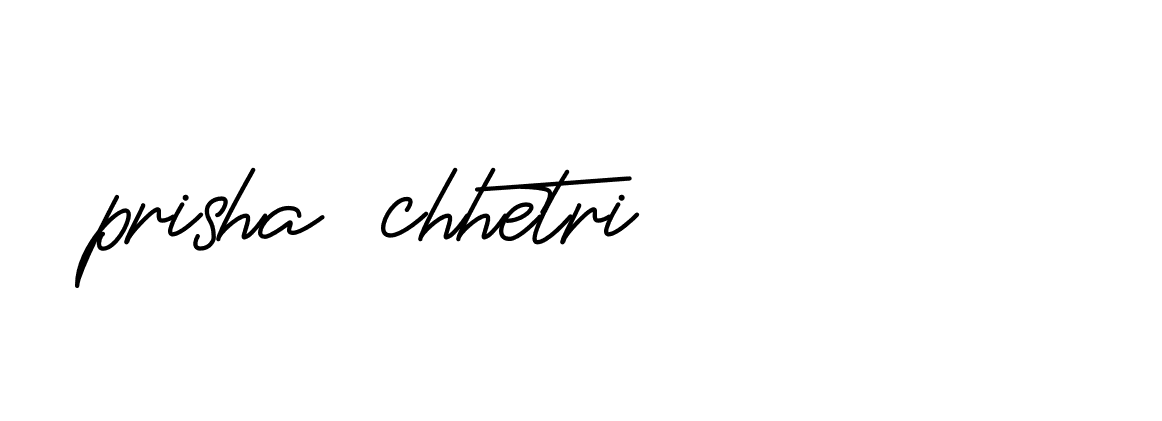 Signature of prisha-chhetri