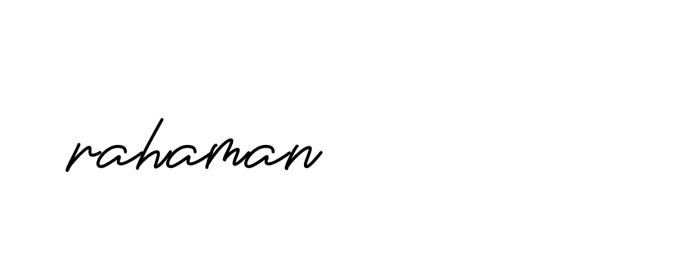 Signature of rahaman