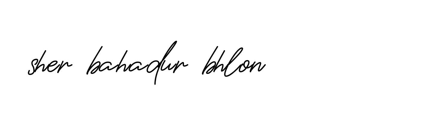 Signature of sher-bahadur-bhlon-