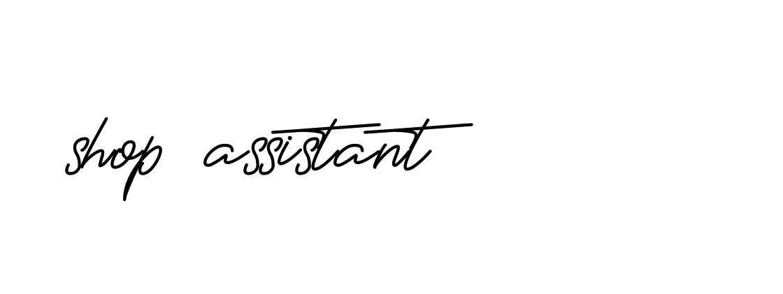 Signature of shop-assistant