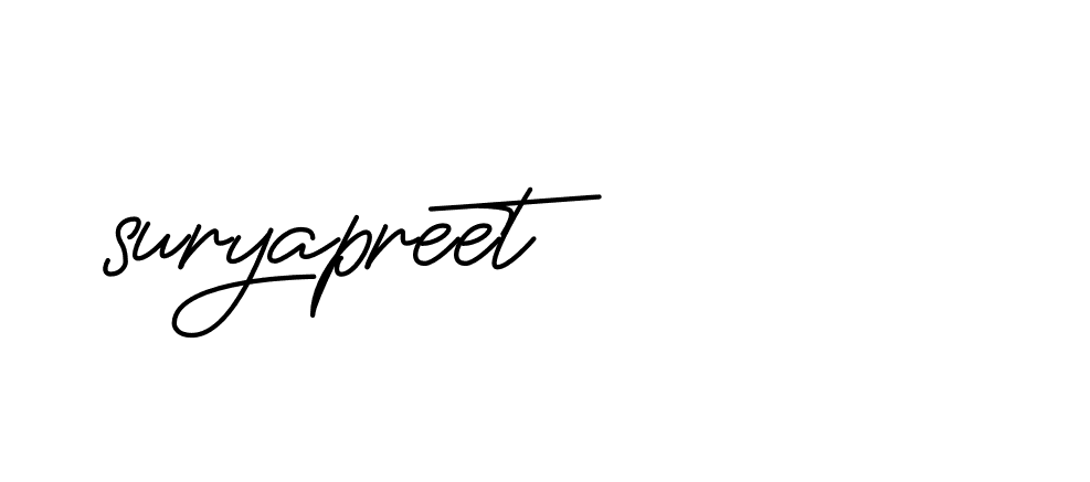 Signature of suryapreet