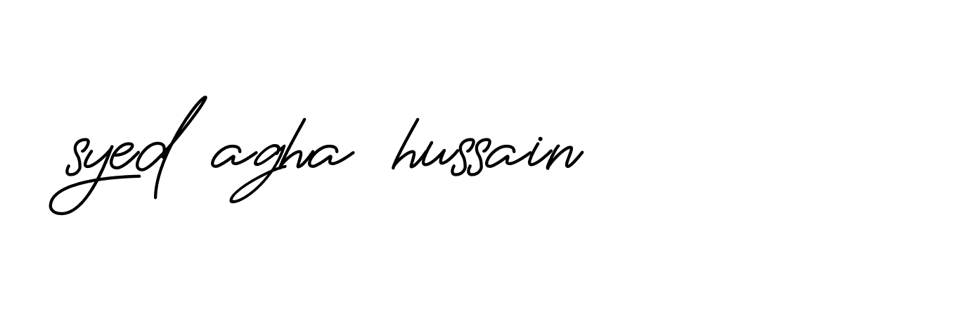 Signature of syed-agha-hussain