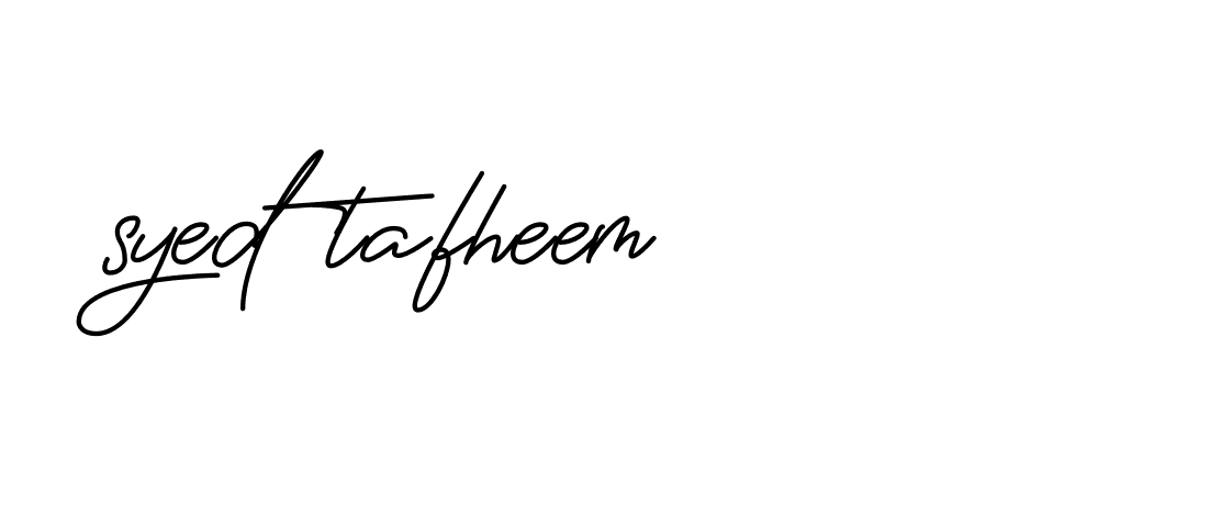 Signature of syed-tafheem