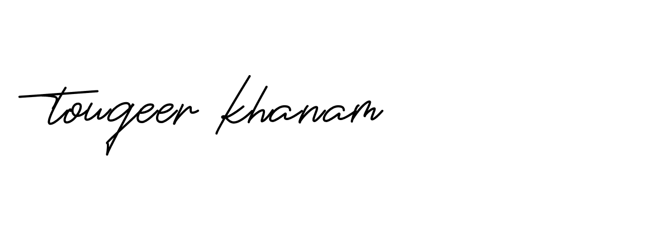 Signature of touqeer-khanam