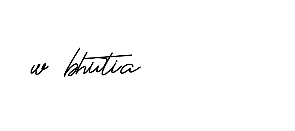 Signature of w-bhutia