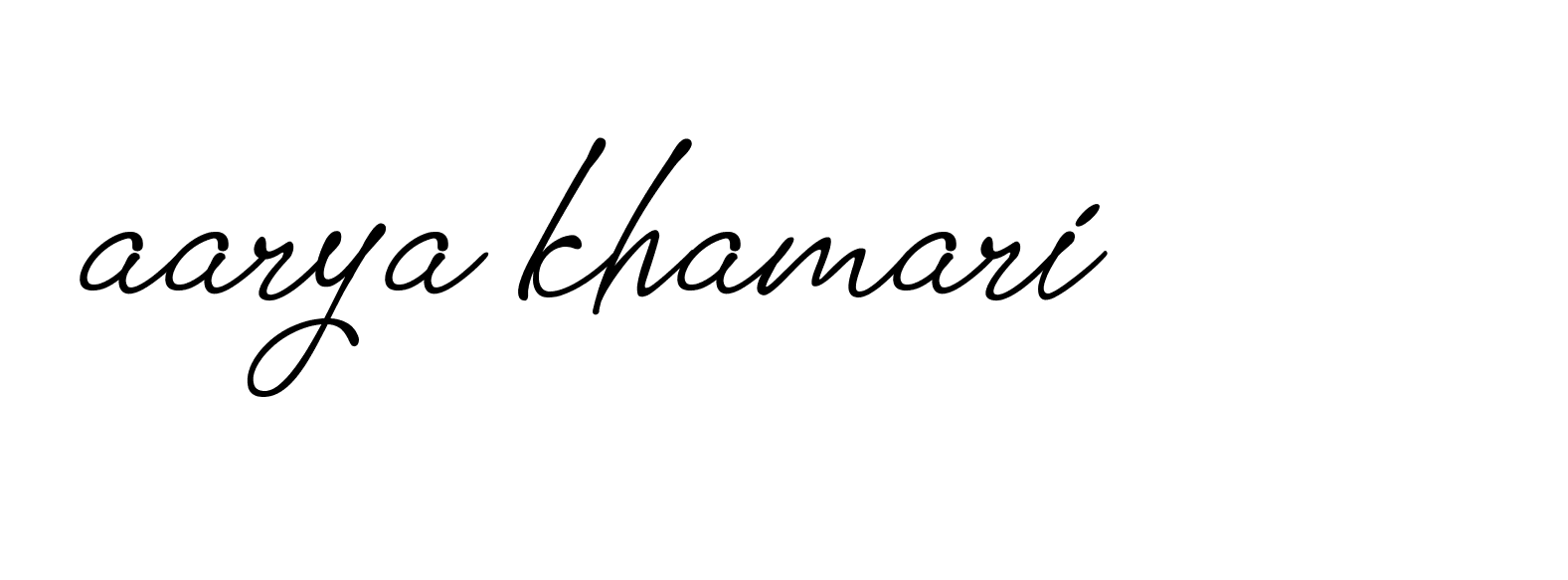 Signature of aarya-khamari